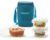 Borosil Teal Lunch Box With Bag, 3 Pc (320 Ml X 3 Square), Glass Office Tiifin 3 Containers Lunch Box(960 Ml)
