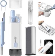 7 In 1 Electronics Cleaning Kit With Keyboard Brush And Screen Cleaner Spray – Multi Device Cleaning Tools For Laptop, Mobile, Earbuds, Camera, Key Puller, Cleaning Pen And Soft Fibre Wipe