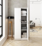 A GLOBIA Creations Zen 2-Door Wardrobe | Frosty White | Engineered Wood | Matte Finish | 3 Shelves | Stylish & Durable | Knock Down | 3-Year Warranty