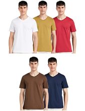 Amazon Brand – Symbol Men’S Solid Regular T-Shirt (Aw19Tee-Essrv03-01_Multicolor5_S)