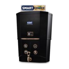 KENT Supreme Plus Alkaline+Copper RO Water Purifier | Smart Choice | RO+UV+UF+Alk +Cu+TDS Control + UV LED Tank | Advanced RO Technology | 8L | 20L/h| Ideal for Borewell/Tanker/Municipal Water | Black