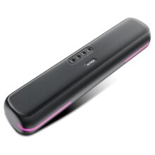 Intex Beast 20X Newly Launched 20W BT Soundbar with 360° Surround Sound, Rhythmic RGB Light, 52mm×4 Drivers, 5hrs Playback Time, TWS Feature, Type C Fast Charging, BT V5.4, USB/AUX/TF (Black)