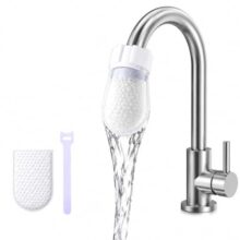 Sink Faucet Water Filter Cotton Pads with Cable Ties (20 Pcs) | Disposable tap filter mesh pack designed for everyday rust sediment and dirt filtration