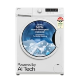Godrej 8 Kg 5 Star, Ai Powered, Inbuilt Heater, Fabrisafe Drum, Eco Wash, Unbalanced Load Sensor, Stain Wash, Fully Automatic Front Load Washing Machine (Wfeon Crs 8012 5.0 Fkedm Glwh, Glacial White)