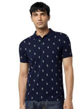 United Colors of Benetton Men’s Regular Fit Polo Shirt (24P3P89J4240I_016 Navy Blue
