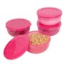 Cutting EDGE 900ml Eco Storage Container & Organizer Set of 4 (Pink)