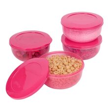 Cutting EDGE 900ml Eco Storage Container & Organizer Set of 4 (Pink)