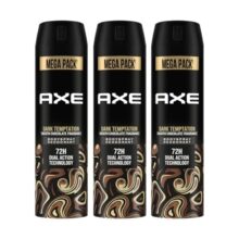 Axe Dark Temptation Long Lasting Deodorant Bodyspray For Men, 215ml (Pack of 3)