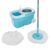 Amazon Brand – Presto! Elite Spin Mop With Steel Wringer And Auto-Fold Handle, Blue, 2 Refills