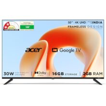 Acer 126 Cm (50 Inches) G Plus Series 4K Ultra Hd Led Smart Google Tv Ar50Udggr2851Ad
