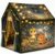 Kids Play Tent House with Dinosaur Theme, Polyester, Dark Green, Foldable, for Boys and Girls Aged 4-10 Years