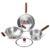 Milton Pro Cook Triply Stainless Steel 4 Pc Cookware Set | 24cm Kadai with Lid, 22cm Frypan, 16cm Tea Pan | Induction & Gas Compatible | Fast Heating | Sturdy Wooden Handle | 3-Year Warranty – Silver
