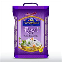 Aeroplane Royal Basmati Rice 5kg | Premium Aged Long Grain | Rich Aroma | Non-Sticky Fluffy Grains | Best Basmati Rice for Everyday Cooking
