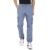 Campus Sutra Men’S Blue Cuffed Hem Cargo Trousers For Casual Wear | 6 Pockets | Regular Fit | Button Closure | Cotton Poly Cargo Pant Crafted With Comfort Fit For Everyday Wear