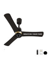 Atomberg Renesa Elite Smart |Voice Control| High Air Flow|Moonbeam LED Light|Sleek Design with 3 Year Warranty BLDC Motor with Remote 900 mm Ceiling Fan(5 Star | Earth Brown | Pack of 1)