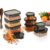 CELLO Modulock Pet Storage Container For Kitchen Set of 9 Pcs, Black (1000ml x 3, 600ml x 3, 260ml x 3) | Freezer & Fridge Safe, Airtight Pet Kitchen Storage Container For Beans, Whole Grains, Spices