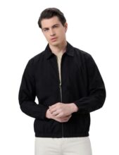Symbol Premium Men’s Poplin Light Weight Jacket |Non-Quilted |Regular Fit |Non-Lined | Available in Plus Sizes (SP-M-A26-JK-103-Black-M)