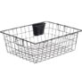 Amazon Brand – Solimo Steel Dish Drainer with Cutlery Stand | Bartan, Plate & Utensil Drying Kitchen Basket | Rectangular | Black