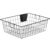 Amazon Brand – Solimo Steel Dish Drainer with Cutlery Stand | Bartan, Plate & Utensil Drying Kitchen Basket | Rectangular | Black