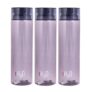 Cello H2O unbreakable Plastic water bottle, 1 litre, set of 3 (grey)