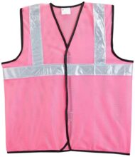 Safety Jacket Reflective High Visibility Use For Airport, Construction, Emergency, Landscaping, Paving,Traffic, Sanitation, Security Guard, Engineering Jacket,60Gsm Mesh, Ak-605 (Pack Of 25)