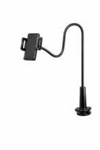 Kuopio Flexible Gooseneck Phone Holder For Desk With Clamp, 360° Rotation Adjustable Cell Phone Stand, Hands Free Desk Mount For Video Calls, Online Class, Recording & Bedside Viewing