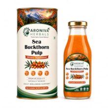 Aroniva Herbals Pure Himalayan Sea Buckthorn Pulp Juice | 100% Natural Immunity Booster Drink for Skin Glow & Digestion | Omega 3, 6, 7 & 9 Supplement | No Added Sugar
