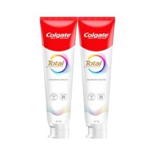 Colgate Total 300Gm (2 X 150Gm) Advanced Health Anti-Germ Toothpaste With Toothbrush, Tooth Paste With 12-Hour Anti-Germ & Enamel Protection, Whole Mouth Health (Combo Pack Offer)