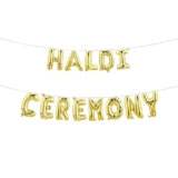 Just Party Haldi Ceremony Theme Foil Balloon Banner Combo – Set Of 13Pcs For Unforgettable Haldi,Wedding,Mehandi Celebrations