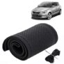 KINGSWAY® Car Steering Wheel Cover Sewable Compatible with Skoda Fabia (Year 2007-2014), Top-Notch PU Leatherite, Black Color with Black Thread, Pack of 1 with Sewing Needle and Thread
