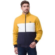 Spykar Men’S Mustard Yellow Polyester Solid Full Sleeve Regular Fit Jackets (Size: S)-MJK-02BBLW-024-Mustard Yellow