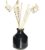 Pure Source India Ceramic Decorative Flower Vase for Living Room (Black)