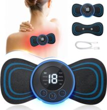 Wireless Mini Massager Body Massager Machine for Pain Relief, Butterfly Massager for Body Pain Relief, Rechargeable Neck and Shoulder Massage Machine for Blood Circulation