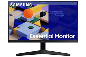 Samsung 24-inch (60.46cm) FHD Flat 1,920 x 1,080 Monitor, IPS, 75 Hz, Bezel Less Design, AMD FreeSync, Flicker Free, HDMI, D-sub, (LS24C310EAWXXL, Black)