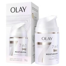 Olay 7In1 Ultra-Light Gel Moisturizer | Niacinamide, Vitamin C, Collagen Peptides | Fights 7 Issues For Smooth & Glowing Skin | Normal To Oily Skin | Dermatologically Tested | Non Comedogenic | 50G