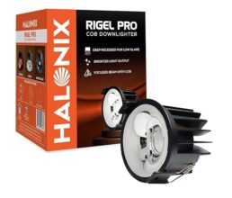 Halonix Rigel Pro 7W Chrome Finish Black Led Recessed COB Light | Ceiling Mountable : Warm White, Pack of 1 COB Downlighter | Cut Out-2.3 Inch |