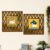 RAG28 Wooden Pichwai Cow Mirror Wall Décor Panel for Home Décor Living Room Bed Room Office (AD5, 12X12 Inches, Set of 2)