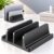 TechHark® Vertical Laptop, Smartphone, Tablet Stand 2-Slot Desk Space Saving Organizer, ABS, Black