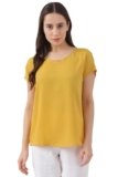 Van Heusen_Womens_Regular Fit_Shirt_(VWTSFRGFF54237_Yellow Ochre_XS)