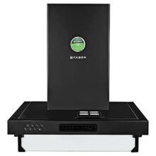 Faber 3 Way suction Chimney with Air purifier & Fan,60 cm,1095 m³/hr (HOOD 3N1 AEROST. SPARK 3D BK FT 60,Baffle Filter,Black)