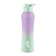 Milton Comet 1000 Isi Certified Stainless Steel Water Bottle I Leak Proof I Rust Proof I Single Walled I Ideal For Office, School, Home, Gym, 1000 Ml, Purple & Mint Green