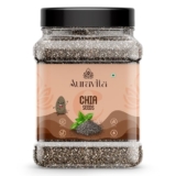 Auravita Premium Chia Seeds 500 Gram | Rich In Calcium, Protein & Fibre | 100% Clean Chia Seeds For Eating | Antioxidant Rich Superfood For Smoothies, Salads & Baking
