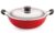Nirlon Gas Compatible Nonstick Aluminium Deep Fry Kadhai Pan With Steel Lid 24Cm – 3 Ltr[New_26Mm_Classic_Dkd(B)]