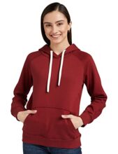 Amazon Brand – Symbol Women’s Cotton Blend Hooded Neck Sweatshirt (AW18WNSSW02_Vintage Maroon_Small_Vintage Maroon_S)