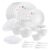 Cello Opalware Dazzle Series Lush Fiesta 35 Piece Dinner Set Serving for 6 | Bone Ash-Free | Lightweight, Elegant White Plates & Bowls Set | Opal Glass Crockery Set for Daily Use Dinning & Gifting