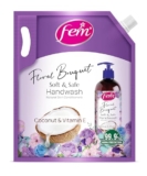 Dabur Fem Floral Bouquet Soft & Safe Handwash – 1500 Ml | Germ Protection | Enriched With Goodness Of Coconut Milk & Vitamin E | Long Lasting Fragrance