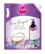 Dabur Fem Floral Bouquet Soft & Safe Handwash – 1500 Ml | Germ Protection | Enriched With Goodness Of Coconut Milk & Vitamin E | Long Lasting Fragrance