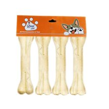 More Bite Pressed Dog Chew Bones for All Life Stages, Chicken Flavor, 5 inches – Pack of 4 Bones