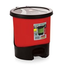 Aristo Unique Modern Plastic Pedal Dustbin 8.0 Ltr (Red)