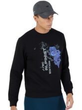 Wildcraft Men Cotton Blend Sweat Shirt | Sweatshirt for Mens | Regular Fit | (Black, S)